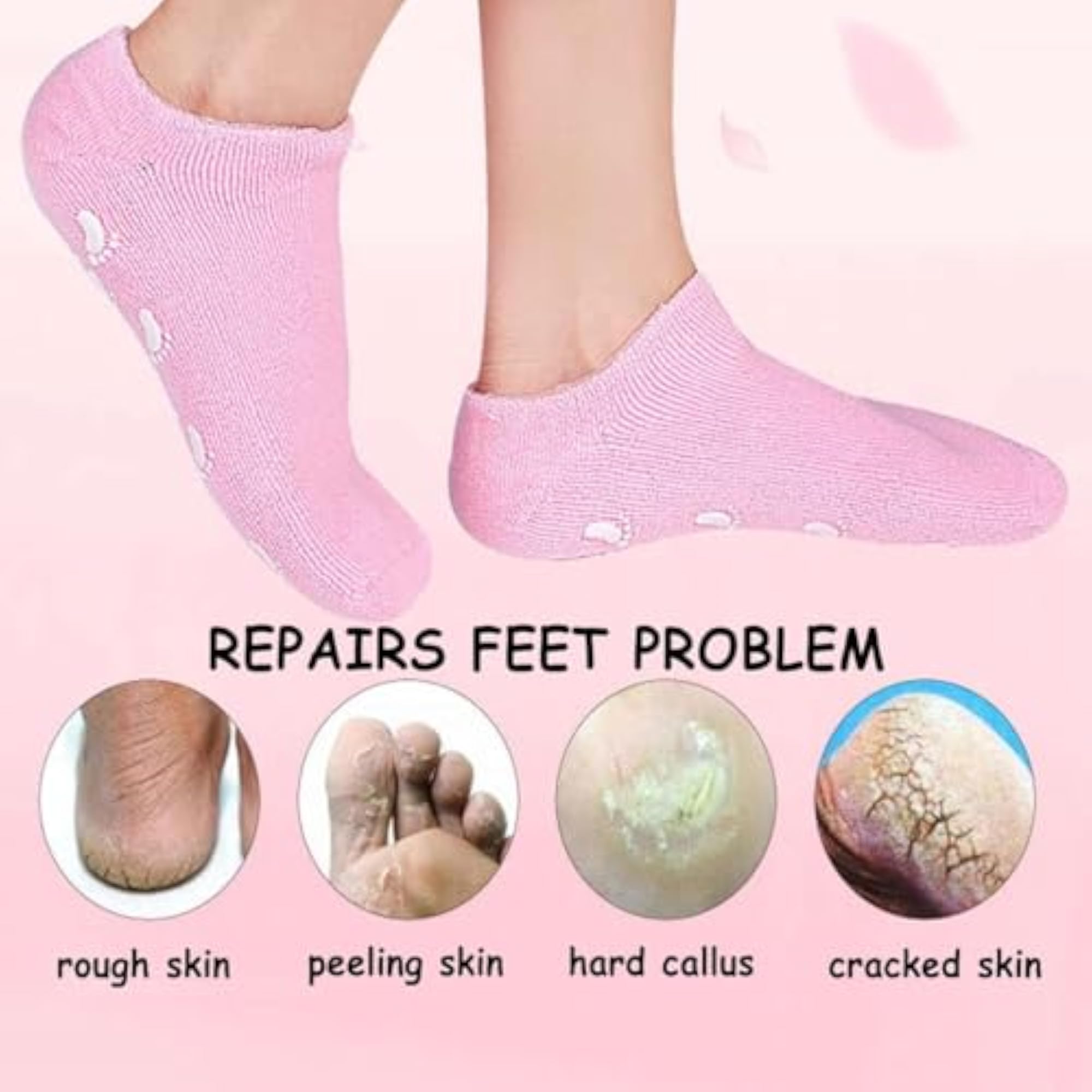 Silicone Socks for Women, Crack Heel Repair, Spa Gel Socks
